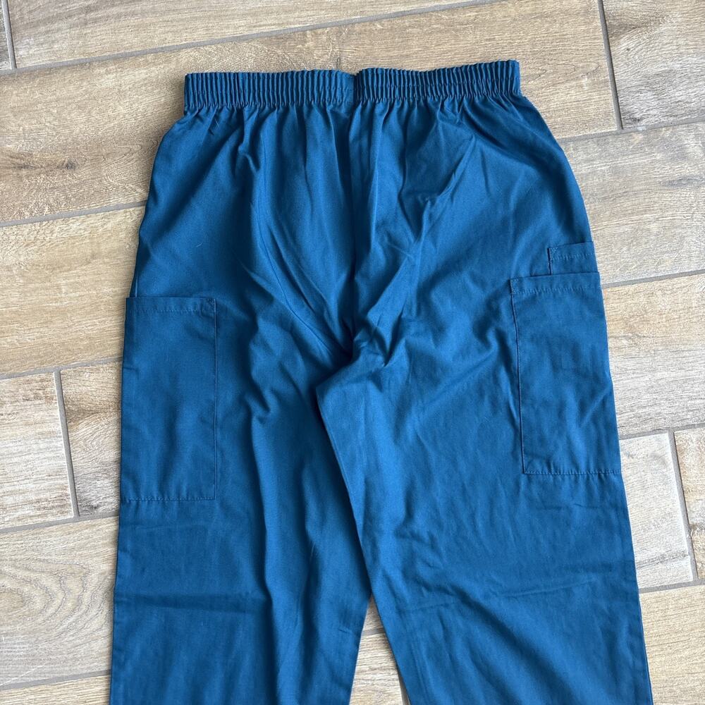 Cherokee Workwear Womens XS Elastic Waist Utility Scrub Pant 4200 Caribbean Blue - Picture 8 of 16